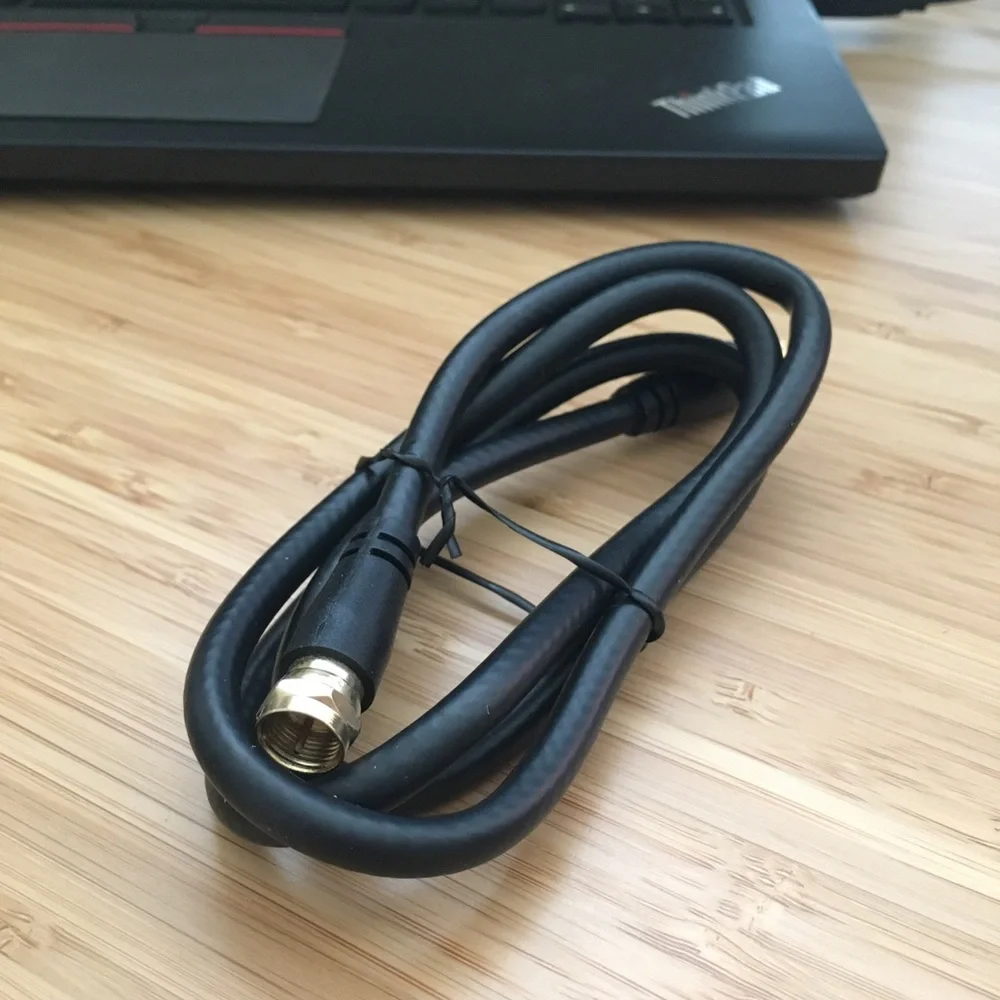 FREE Coaxial Cable Black Gold Plated Connectors